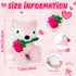 Valentines Day Stuffed Animals, 10inch Valentine Fox Plush with Rose Plush, Cute Fox Pink Stuffed Animal for Valentine's Day Gifts for Kids, Thoug...
