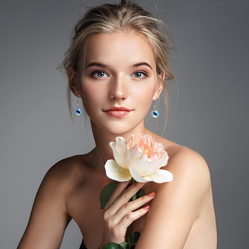 50 Pieces Earrings Wire Hooks Blanks Bezel Trays with 50 Pieces 12 mm Glass Cabochons Setting, Silver Stainless Steel Earring Blanks for DIY Jewel...