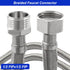 2 Pcs Braided Water Supply Lines Stainless Steel Faucet Line Connector 1/2 FIPx1/2 FIP Flexible Faucet Line Connector(12 Inch)...