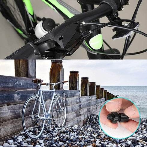 10 Pcs Bike Brake Cable Lever Barrel Adjusters Nut Adjusting Screw Fastener Bolt Brake Accessories Aluminum Alloy M7 Mountain Bike Brake Handle Le...