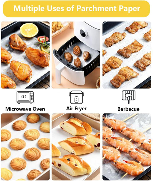 50 PCS 8 x 8 Inch Parchment Paper Baking Sheets for Cookies, Food Basket Liners, Air Fryer, Grilling Rack, Oven Non-Stick Precut Wax Paper Sheets ...