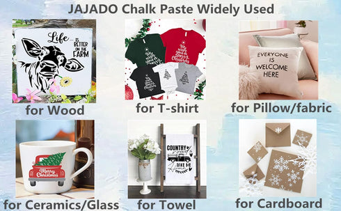 2 Jars Black White Chalk Paste Paint and 2 Pcs Mini Squeegees, 1.7Oz Chalk Paste Silk Screen Stencils for Crafts Reusable Adhesive Stencil Paint F...
