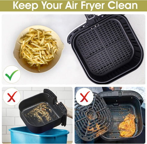 Air Fryer Silicone Liners 2 Pack, Reusable Air Fryer Liner, Food Grade Air Fryer Accessories, Air Fryer Oven Microwave Accessories for 3Qt-5Qt, Mu...