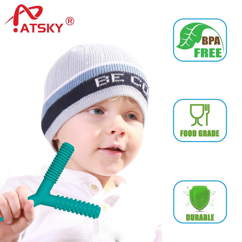 Sensory Chew Toys for Autistic Children, 5 Pack Silicone Chew Tubes Sticks for Kids with Autism, Teething, Biting, ADHD, SPD, Nursing Teether Oral...