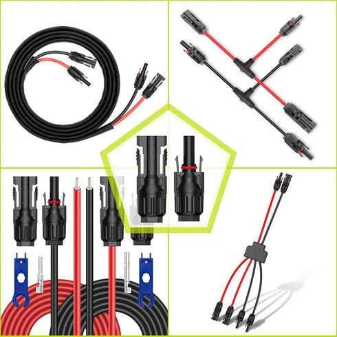 10 Pairs Solar Connector (10AWG), 20Pcs Solar Panel Cable Connectors Adapter Male/Female IP68 1000V 30A 10AWG 12AWG 14AWG Waterproof Dustproof Con...