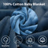 Car Seat Blankets for Babies Winter Car Seat Covers 100% Cotton Minky Baby Swaddle Blanket with Hat for Newborn Stroller Seat Liners, Baby Carrier...