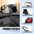 Universal Wide Angle HD Adjustable Vehicle Rearview Mirror Accessories, 4.92In x 2.36In, Waterproof (Black & Silver)...