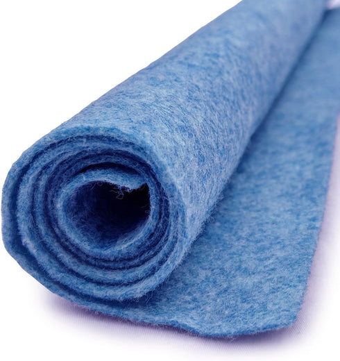 Spellbound Sapphire - Heather Blue - Wool Felt Oversized Sheet - 35% Wool Blend - 1 12x18 inch Sheet...