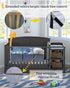Hanging Diaper Caddy Organizer Sturdy with Hoop and Durable Baby Organizer –Diaper Stacker for Changing Table, Crib, Playard or Wall-GREY...