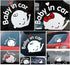 CM Wealth 2Packs - Baby in Car Sticker Decal Baby on Board Sign for Car Safety Sign Cute Baby in Car Waving Sticker (Girl2)...