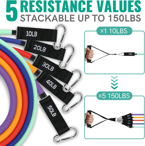 Resistance Bands for Working Out Exercise Bands Resistance Bands Set Fitness Bands Stretch Bands for Exercise Band Workout Bands Resistance Band D...