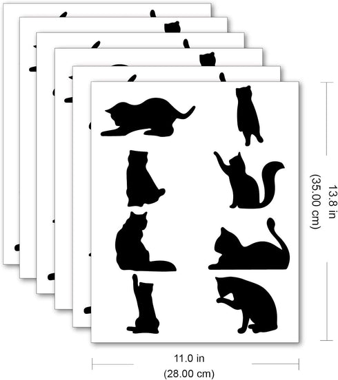 A Room with Cats Wall Decals-Cute Animal Stickers for Kids Room Bedroom Nursery Playroom Decor...