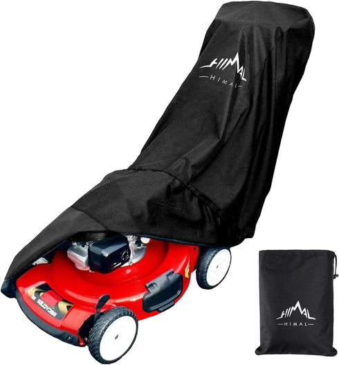 Himal Outdoors Lawn Mower Cover - Heavy Duty 600D Polyester Oxford Waterproof, UV Protection Universal Fit with Drawstring & Cover Storage Bag, Bl...