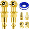 2 Packs Closed Ball Air Chucks, Tire Inflator Gauge Nozzle for Tire Inflator Gauge, Portable Ball Air Chuck with 1/4" NPT Standard Quick Plug,Air ...