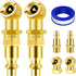 2 Packs Closed Ball Air Chucks, Tire Inflator Gauge Nozzle for Tire Inflator Gauge, Portable Ball Air Chuck with 1/4" NPT Standard Quick Plug,Air ...