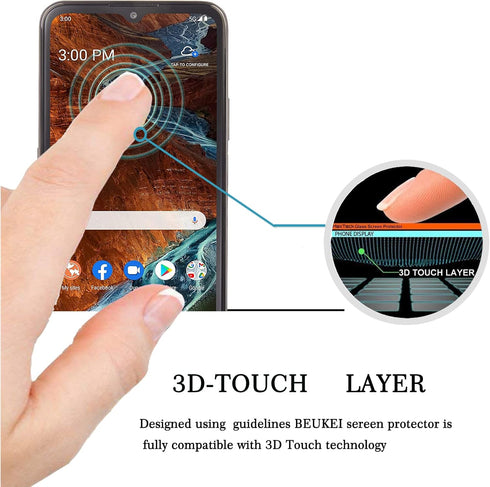(3 Pack) Compatible for Nokia G300 5G Screen Protector Tempered Glass, (6.52 inch) Touch Sensitive,Case Friendly, 9H Hardness...