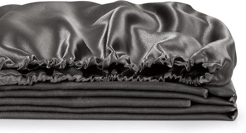 Royal Opulence Divatex Home Fashions Satin King Sheet Set, Black...