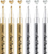Paint Pen Gold Silver Metallic Permanent Acrylic Markers Set for Fabric Glass Rock Wooden Ceramic Leather Tire Painting, 0.7mm Extra Fine Tip (3pc...