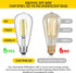 Vintage LED Edison Bulbs, 6W, Equivalent 60W, High Brightness Daylight 5000K, ST58 Antique LED Filament Bulbs with 90+ CRI, E26 Medium Base, Dimma...