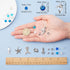 SUNNYCLUE 1 Box 270Pcs Bracelet Making Kit Ocean Theme Bracelet Set Colorful 8mm Glass Beads Mermaids Shells Seahorses Charms for Jewelry Marking ...