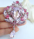 Sindary Vintage 3.54" Teardrop Brooch Pin Pendant Rhinestone Crystal BZ4082...