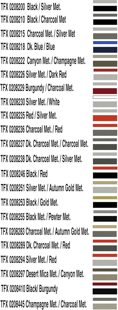 Universal TFX 0208246 - Auto Customizing 1/2" 2-Color Dual Pinstripe -1/2" x 150' (1/4” Stripe, 1/8" Gap, Then 1/8” Stripe) - 246- Black/Red...