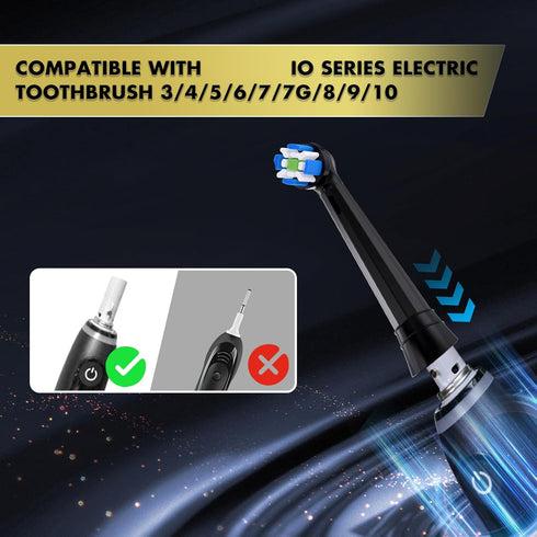 Compatible with Oral-B iO 3/4/5/6/7/8/9/10 Series Ultimate Clean Electric Toothbrush Replacement Brush Heads,for Oral-B iO Electric Toothbrush,10 ...