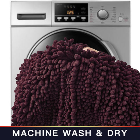 Walensee Bathroom Rug Non Slip Bath Mat (36x24 Inch Plum Purple) Water Absorbent Super Soft Shaggy Chenille Machine Washable Dry Extra Thick Large...