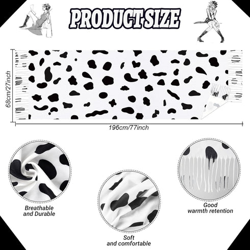101 Days of school Dalmatian Dog Print Scarf for Women Comfortable Winter Long Scarf for Halloween Party Dress Up...