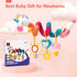 hahaland Car Seat Toys for Babies 0-6 Months Girl - Baby Toys 3-6 Months - Rattle, Mirror, Crinkle, Squeaky Carseat Stroller Toys 0-6 Months Devel...