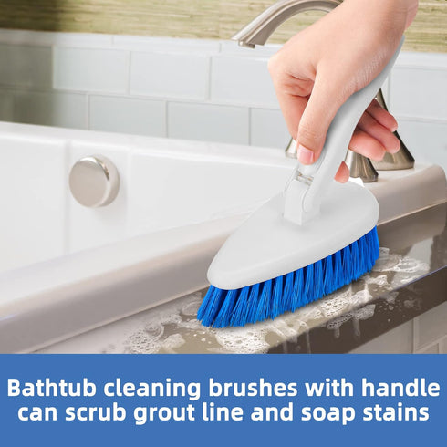 Qaestfy Bathtub Brush Refill Replacement Shower Tub and Tile Cleaning Lock in Place Scrub Brushes Head for Bathroom Wall Floor Scrubbing Compatiab...