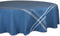 DII French Stripe Dining Table Collection Farmhouse Style Tablecloth, 70 Inches Round, Blue Chambray...