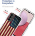 Phone Case for Galaxy A14 5G Case, Samsung A14 5G SM-A146B Case with Tempered-Glass Screen Protector, Cute Clear Flag Pattern Full Body Protective...