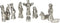 Nativity Set Mini Pewter Figurine 10 pc Set w/ Velvet Pouch...