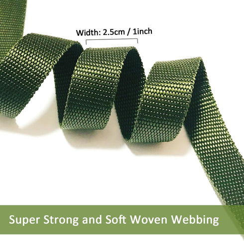 80 Feet Tree Tie Strap 1 Inch Tree Support Ties Green Staking and Guying Material Plant Tie Garden Tie Green Tree Tie Rope for Outdoor Use, Straig...