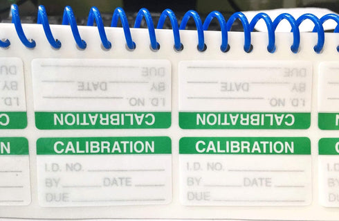Self Laminating Calibration Labels 1x2 Inch Write-on Calibration Stickers with Spiral Bound Cover for NIST Calibration ISO-900 Calibrate Equipment...