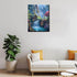 Tropical Mountain Forest Paint by Numbers Kits 16x20 inch Canvas Waterfall with Rainbow DIY Oil Painting for Kids, Adults Beginner Wooden House Pa...