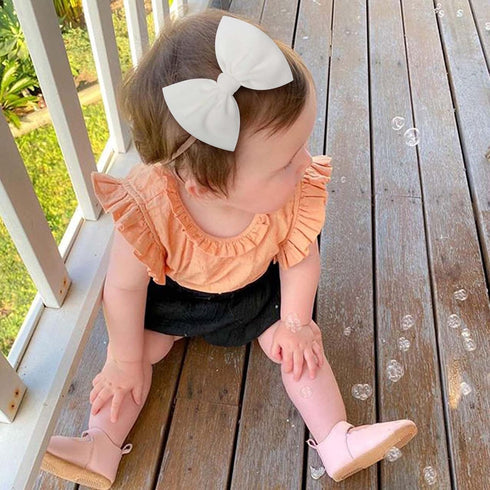 YanJie 3 Pcs Soft Headbands Baby Girls Nylon Headband with Hair Bow Hairbands Hair Accessories for Newborn Infant Toddler Kids...