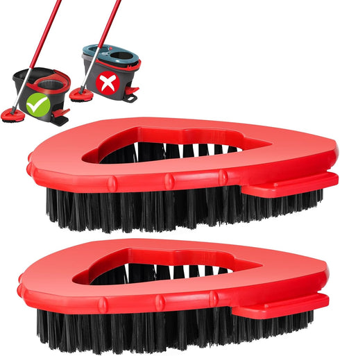 O ceda Mop Heads Replacements Spin Mop Scrub Brush, 2 PACK Scrubber Brush Head for Oceda EasyWring 1-Tank System,Hard Bristle Cleaning Shower Floo...