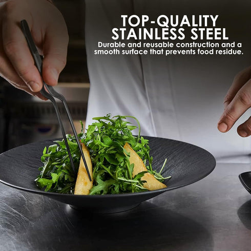 Precision Cooking Made Easy: Multipurpose Kitchen Tweezers for Culinary Perfection. Fine-Tipped Tongs for Cooking, Plating and Decorating, Seafood...