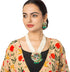 Traditional Indian Gold Plated Green Meenakari, CZ & Multilayer Pearls Adjustable Dori Long Pendant Necklace with Matching Earrings Jewellery/Jewe...