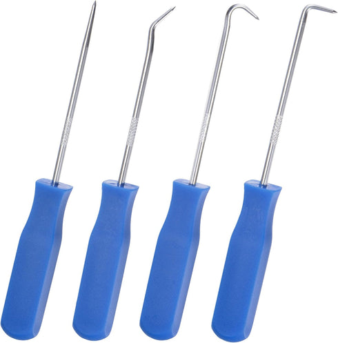 MECCANIXITY O-Ring Pick and Hooks 4in1 Set 140mm Oil Seal Gasket Precision Screwdriver Puller Remover Tool, Blue...