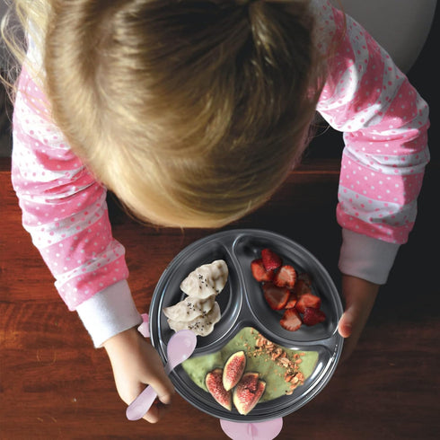 Baby Stainless Steel Bowl Stainless Steel Suction Plates for Baby Suction Cup Bowls with Lids Kid Suction Bowls for Toddlers & Kids with Utensils ...