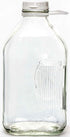 The Dairy Shoppe 2 Qt Heavy Glass Milk Bottle with Handle & Cap, 64 Oz, 1/2 Gal....