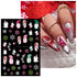 JMEOWIO 10 Sheets Christmas Pink Nail Art Stickers Decals Self-Adhesive Pegatinas Uñas Snowflake Xmas Winter Holiday Cute Elk Nail Supplies Nail A...