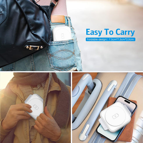 Criacr 3 in 1 Foldable Wireless Charging Station,3in 1 Wireless Charger,Travel Charger for Multiple Devices,Magsafe Charger for iPhone 15/14//13/1...