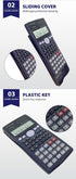 CTIFREE Scientific Calculator FX-991MS College Middle School Mathematics 401 Function Calculadora Cientifica Dual Power Scientific Calculator...