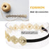 DANMY Baby Girl Super Elastic Headband,Cotton Lace Toddler Hair Band,Infant Soft Turban Hair Accessories Set (gold 1pcs)...