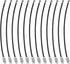 Wisdompro Keychain, 12 Pack of 4.3 Inches Stainless Steel Wire Ring 2mm Cable Loop Rings for Hanging Luggage Tag, Keys and ID Tag Keepers - Black...