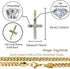 TOPGRILLZ Cross Necklace for Men Gold Necklace for Women Gold Heart Cross Jewelry 14K Silver Plated Solid Iced Cubic Zirconia Stainless Steel Pend...